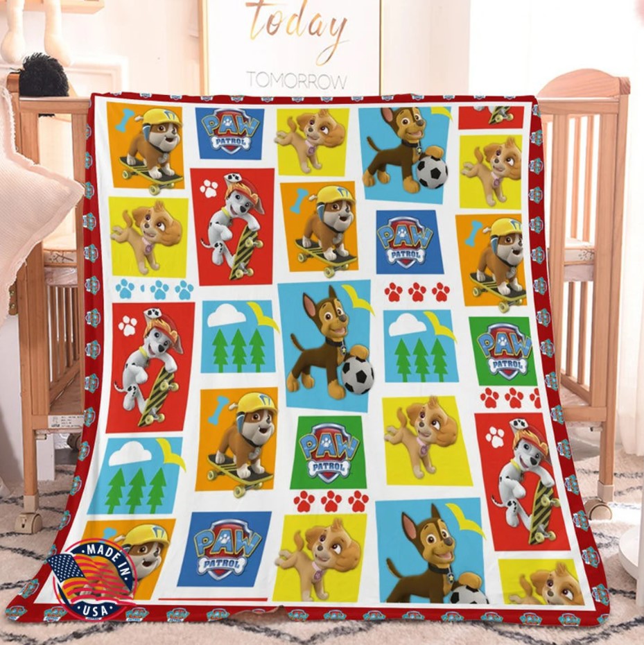 Personalized Paw Patrol Quil Blanket Paw Patrol For Kids Quilt Blanket Paw Patrol Kids Fleece Blanket